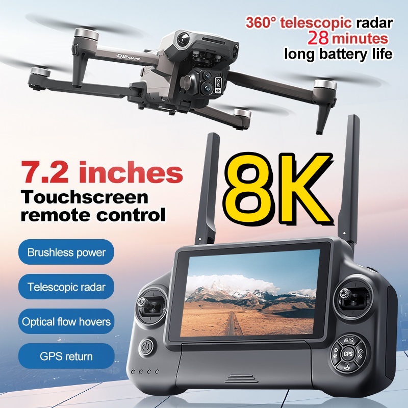 Drone Camera 4K - Dron RC z 3-osiowym gimbalem 8K,