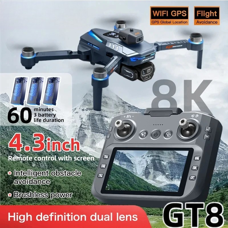 Drone Camera Night Vision - Oryginalny dron GT8 8K Profesjonalny z